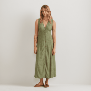 Women’s Button Front Midi Dress